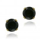 14K Yellow Gold 2.1ct Sapphire Stud Earrings, 6mm ESG12500S