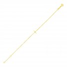 14k Yellow Gold 5 1-2 inch Childrens Bracelet with Cross