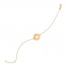 14k Yellow Gold 7 inch Bracelet with Compass
