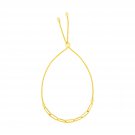 14K Yellow Gold Adjustable Bracelet with Paperclip Chain