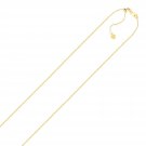 14k Yellow Gold Adjustable Cable Chain 0