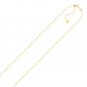 14k Yellow Gold Adjustable Cable Chain 0