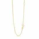 14k Yellow Gold Adjustable Cable Chain 1