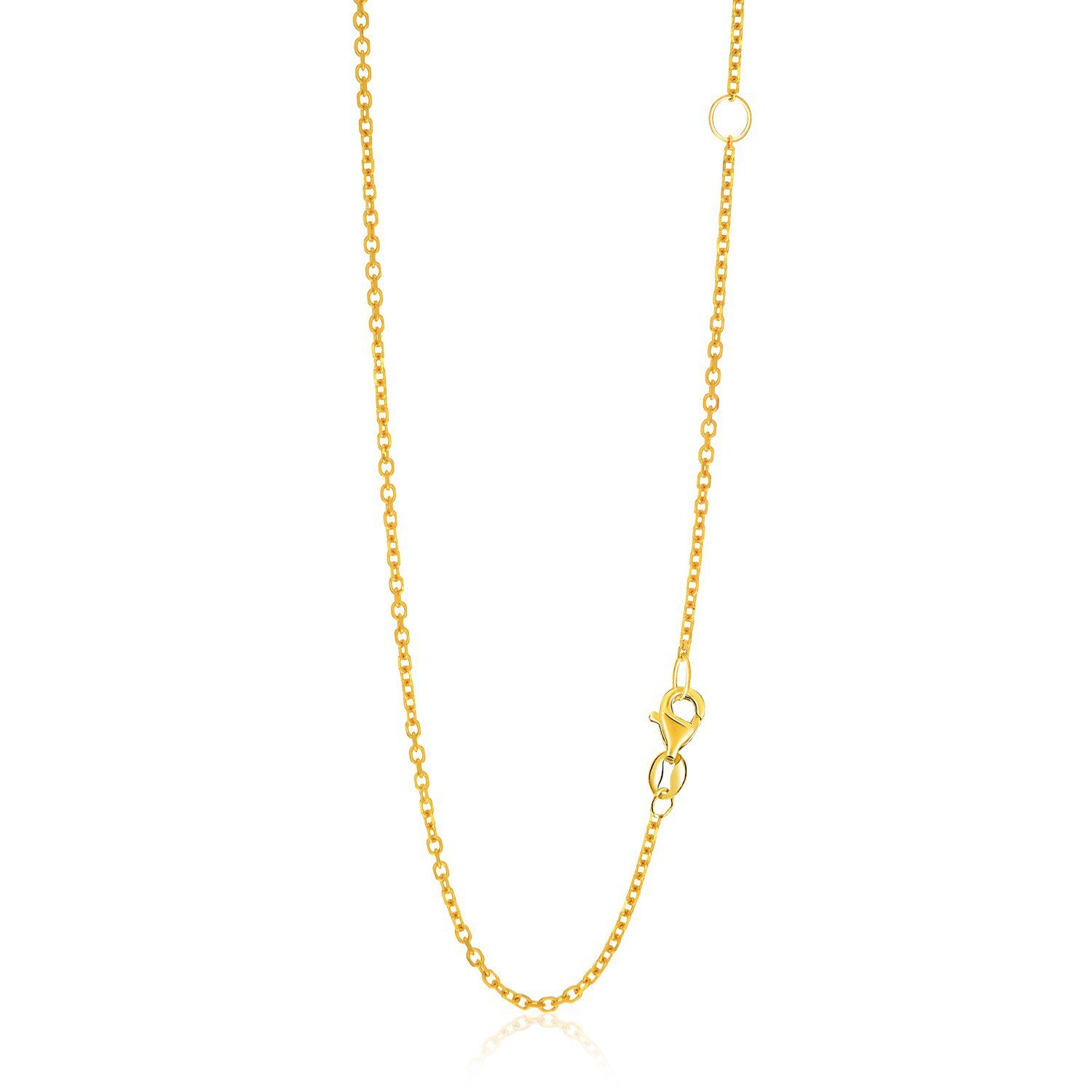 14k Yellow Gold Adjustable Cable Chain 1