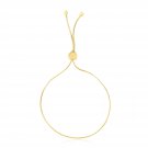 14k Yellow Gold Adjustable Lariat Style Heart Motif Bracelet