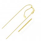 14k Yellow Gold Adjustable Wheat Chain 1