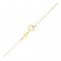 14k Yellow Gold Anchor Heart and Skeleton Key Cluster Charm Necklace