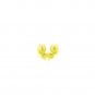 14k Yellow Gold Ball Earrings with Faceted Texture Yellow Gold