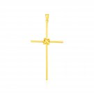 14k Yellow Gold Bar Style Cross Pendant Yellow Gold