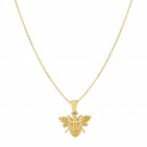 14K Yellow Gold Bee Necklace