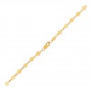 14k Yellow Gold Bracelet with Polished Circles