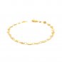 14k Yellow Gold Bracelet with Polished Circles