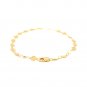 14k Yellow Gold Bracelet with Polished Circles