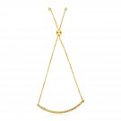 14k Yellow Gold Chain Bar Lariat Style Bracelet