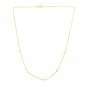 14k Yellow Gold Chain Necklace with Cross Stations