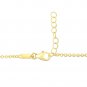 14k Yellow Gold Childrens Bracelet with Teddy Bear Heart and Bar