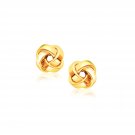 14k Yellow Gold Classic Love Knot Stud Earrings D167007