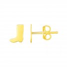 14K Yellow Gold Cowboy Boot Earrings Yellow Gold