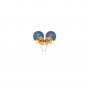 14k Yellow Gold Cultured Black Pearl Stud Earrings (6.0 mm) Yellow Gold