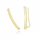 14k Yellow Gold Curved Tube Polished Earrings D23333544