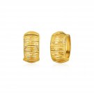 14k Yellow Gold Diamond Cut Hoop Design Earrings D31233773