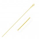 14k Yellow Gold Diamond Cut Rope Anklet 1