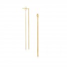 14k Yellow Gold Double Chain Style Drop Earrings D49668497