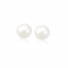 14k Yellow Gold Freshwater Cultured White Pearl Stud Earrings (7.0 mm) D38474744