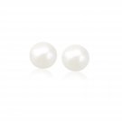 14k Yellow Gold Freshwater Cultured White Pearl Stud Earrings (8.0 mm) D159676