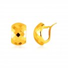 14k Yellow Gold Geometric Texture Earrings D38050722