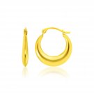 14k Yellow Gold Graduated Round Shape Hoop Earrings D13798685
