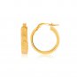 14k Yellow Gold Greek Key Small Hoop Earrings D156047