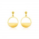 14k Yellow Gold Half Open Circle Earrings Yellow Gold