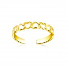 14k Yellow Gold Heart Toe Ring D155797