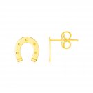 14K Yellow Gold Horseshoe Earrings Yellow Gold