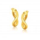 14k Yellow Gold Italian Twist Hoop Earrings (5-8 inch Diameter) D182380