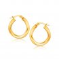 14k Yellow Gold Italian Twist Hoop Earrings (5-8 inch Diameter) D182380