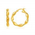 14k Yellow Gold Large Twisted Hoop Earrings D33789623