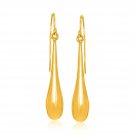 14k Yellow Gold Long Polished Teardrop Dangling Earrings D54699067
