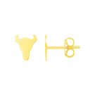 14K Yellow Gold Longhorn Earrings Yellow Gold