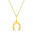 14K Yellow Gold Necklace with Horseshoe