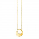 14k Yellow Gold Necklace with Oval Pendant