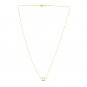 14k Yellow Gold Necklace with Petite Open Square Pendant