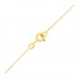 14k Yellow Gold Necklace with Petite Open Square Pendant