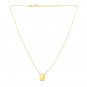 14k Yellow Gold Necklace with Rounded Tear Drop Pendant