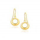 14k Yellow Gold Open Circle Dangle Earrings D170428