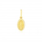 14k Yellow Gold Oval Religious Medal Pendant Yellow Gold