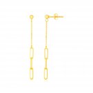 14K Yellow Gold Paperclip Chain and Fine Link Earrings Yellow Gold