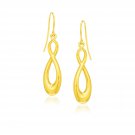14k Yellow Gold Polished Earrings in Infinity Design D61276434