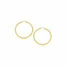 14k Yellow Gold Polished Hoop Earrings (15 mm) D181796